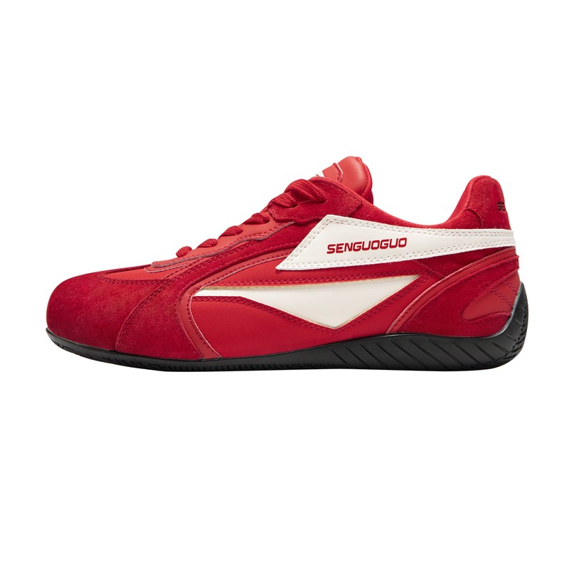 森果果 赛车鞋/薄底德训鞋新款女春夏百搭内增高4CM芭蕾板鞋子男