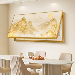 日照金山客厅电表箱装饰画横版大尺寸总电源开关遮挡现代简约挂画