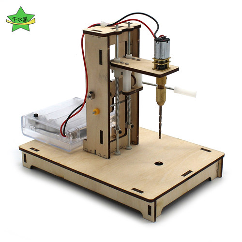迷你小台钻1号学生科技小制作小发明diy木板钻孔模型工具拼装材料