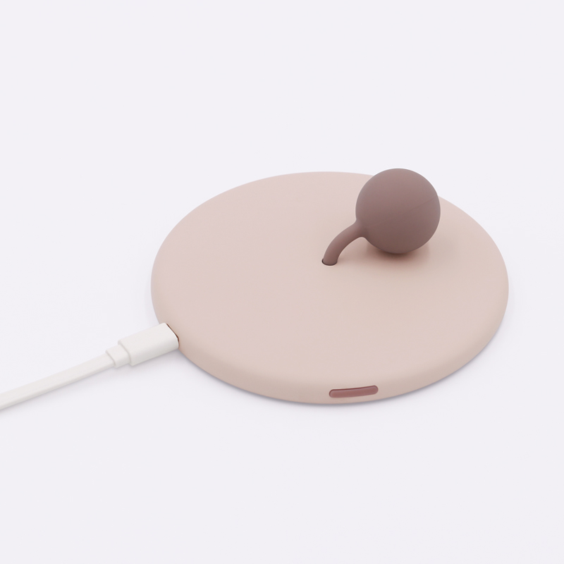 MUID手持镜便携镜子女充电随身led补光镜带灯补妆化妆镜小号折叠