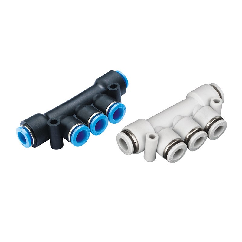 气动接头PKG6/8/10-4/6/8系列减径五通PU气管直通快速快插接头