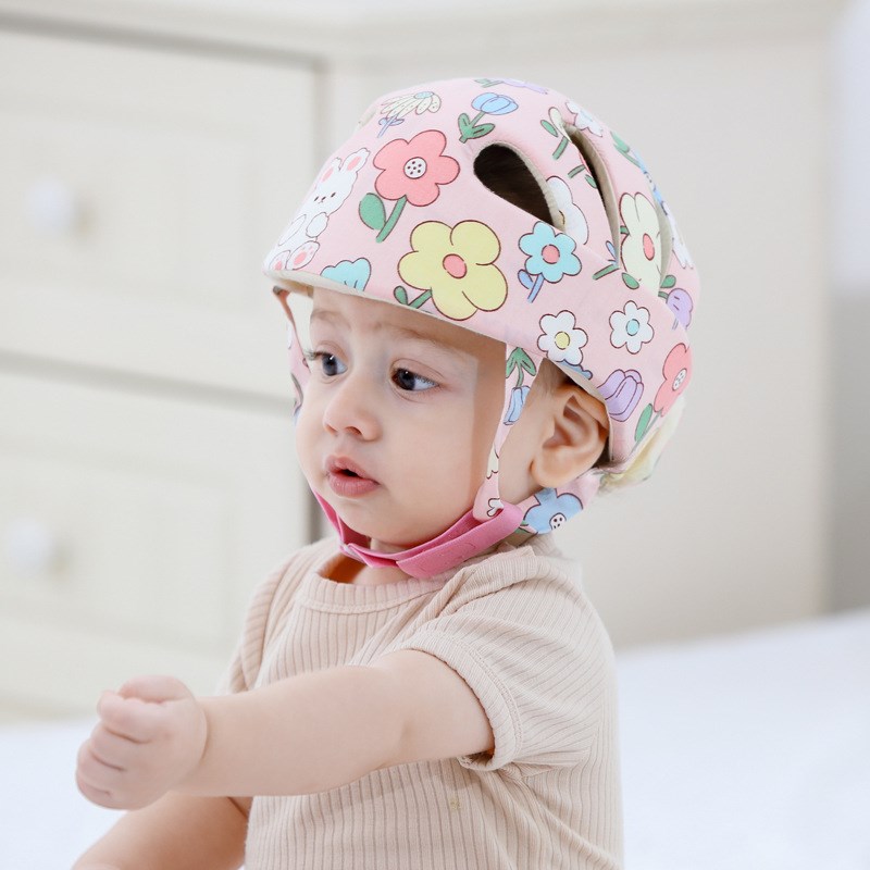 A类婴儿护头帽防摔神器 新生儿学步防撞透气可调节魔术贴款