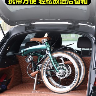 网红亲子折叠自行车带小孩母子车22寸单车超轻代步便携男女款 遛娃