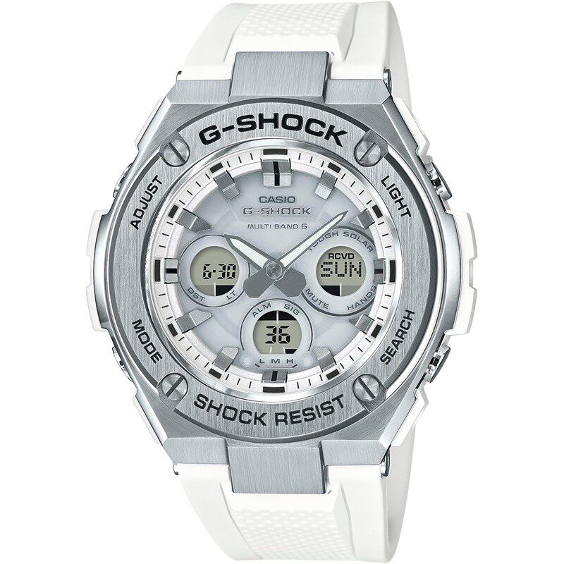 日版卡西欧G-SHOCK男士49mm手表G-STEEL电波太阳能防水200米运动