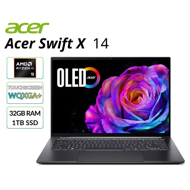 美版Acer宏基 Swift X 14.5英寸笔记本电脑OLED游戏本5070显卡