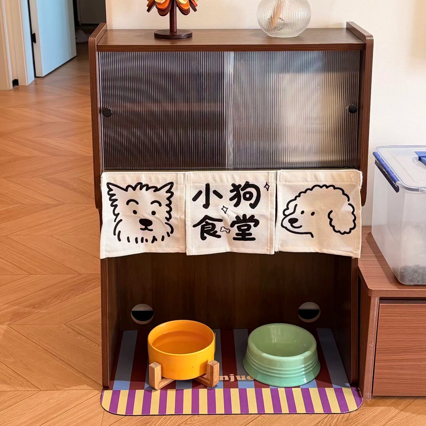 猫饭盆上方置物架柜无忧售后