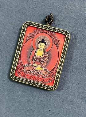 真品西藏非手绘唐卡吊坠厂家十二生肖八大守护神景区佛系纪念品代