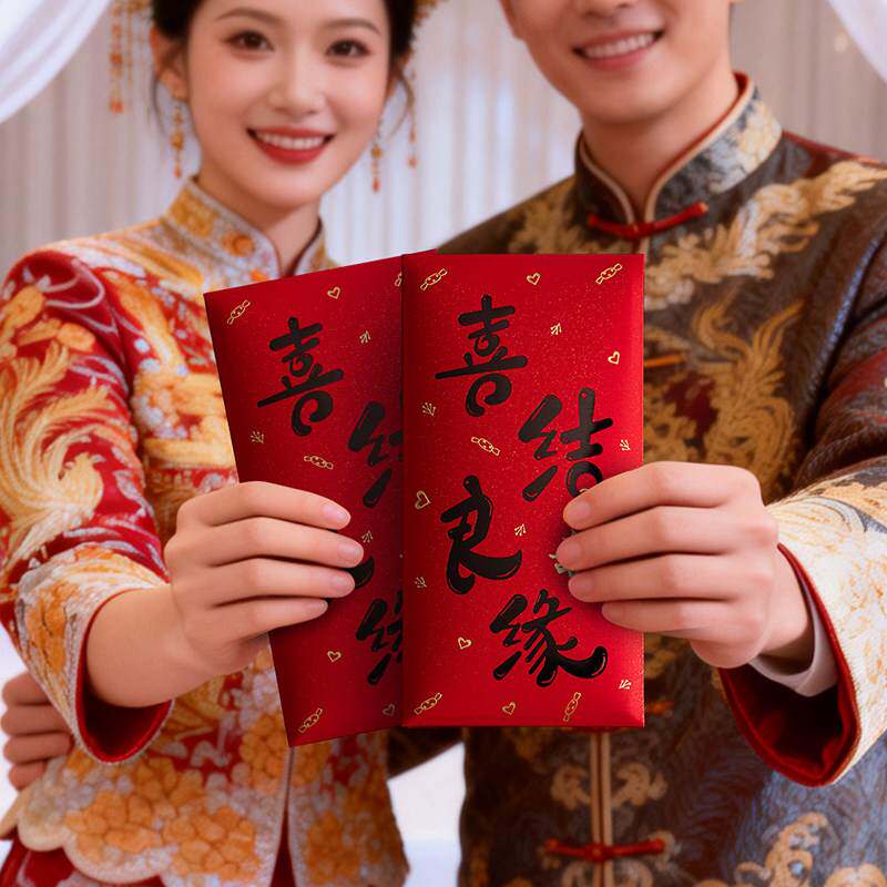红包袋结婚专用接亲堵门婚礼创意喜字百元小喜包新婚用品新款