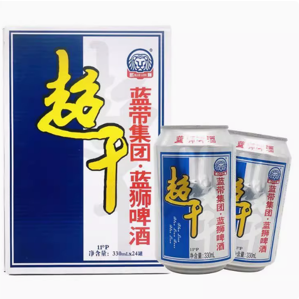 蓝带蓝狮超干啤酒330ml*24罐干啤酒聚会用餐助兴酒水饮品包邮