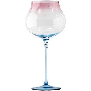 海月蓝红酒杯葡萄酒杯轻奢勃艮第波尔多高脚杯无铅水晶玻璃杯