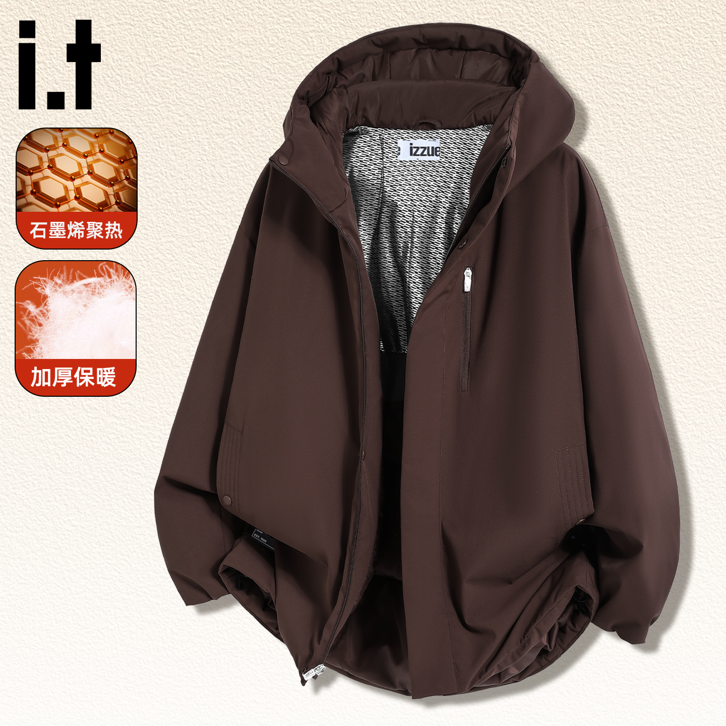 it棉服男款冬季新款夹棉外套