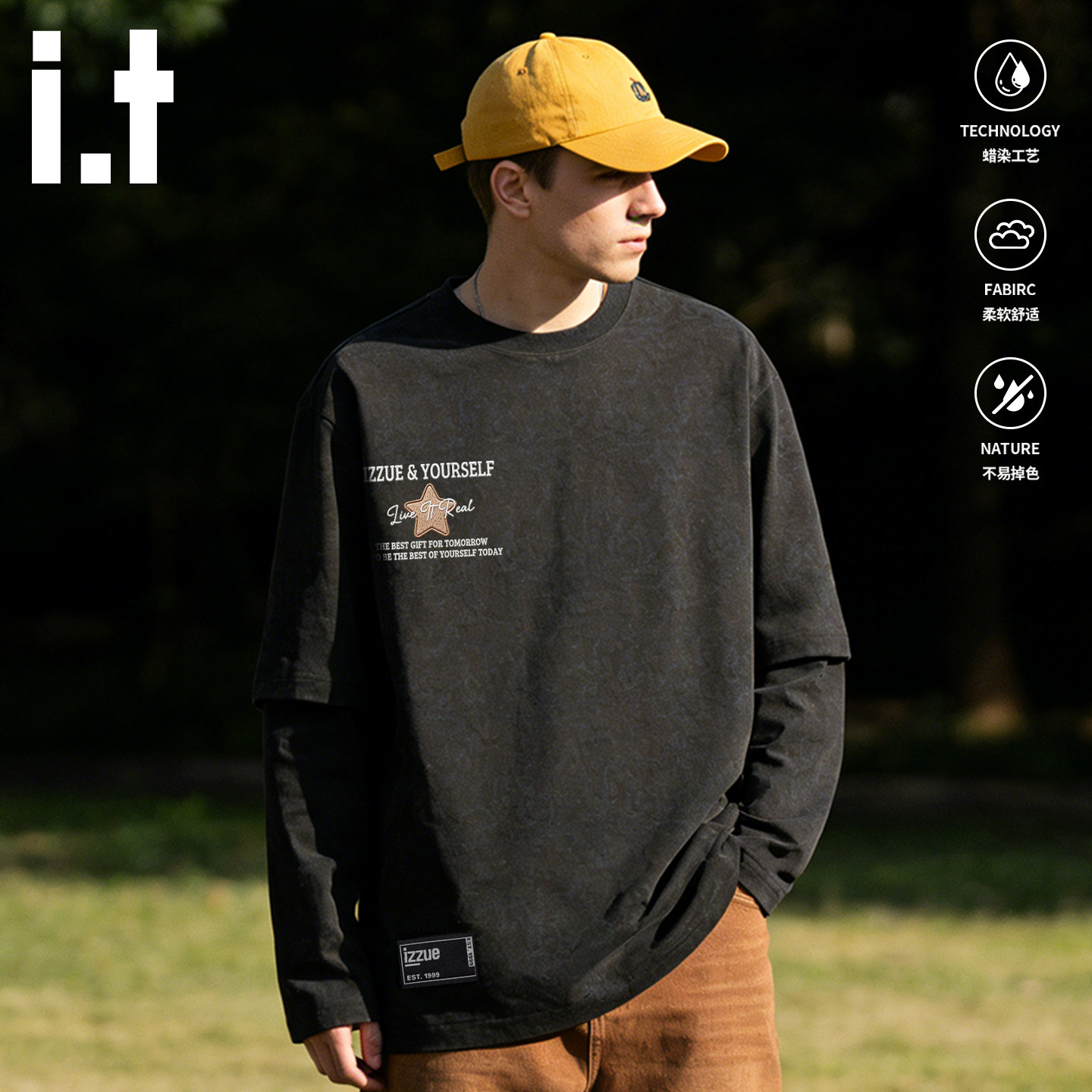 it长袖T恤男春秋季高级感上衣