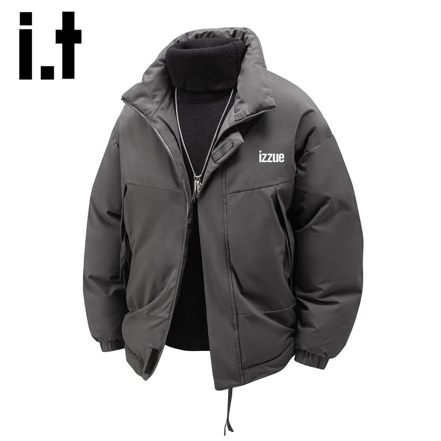 itizzue秋冬加厚保暖羽绒服男