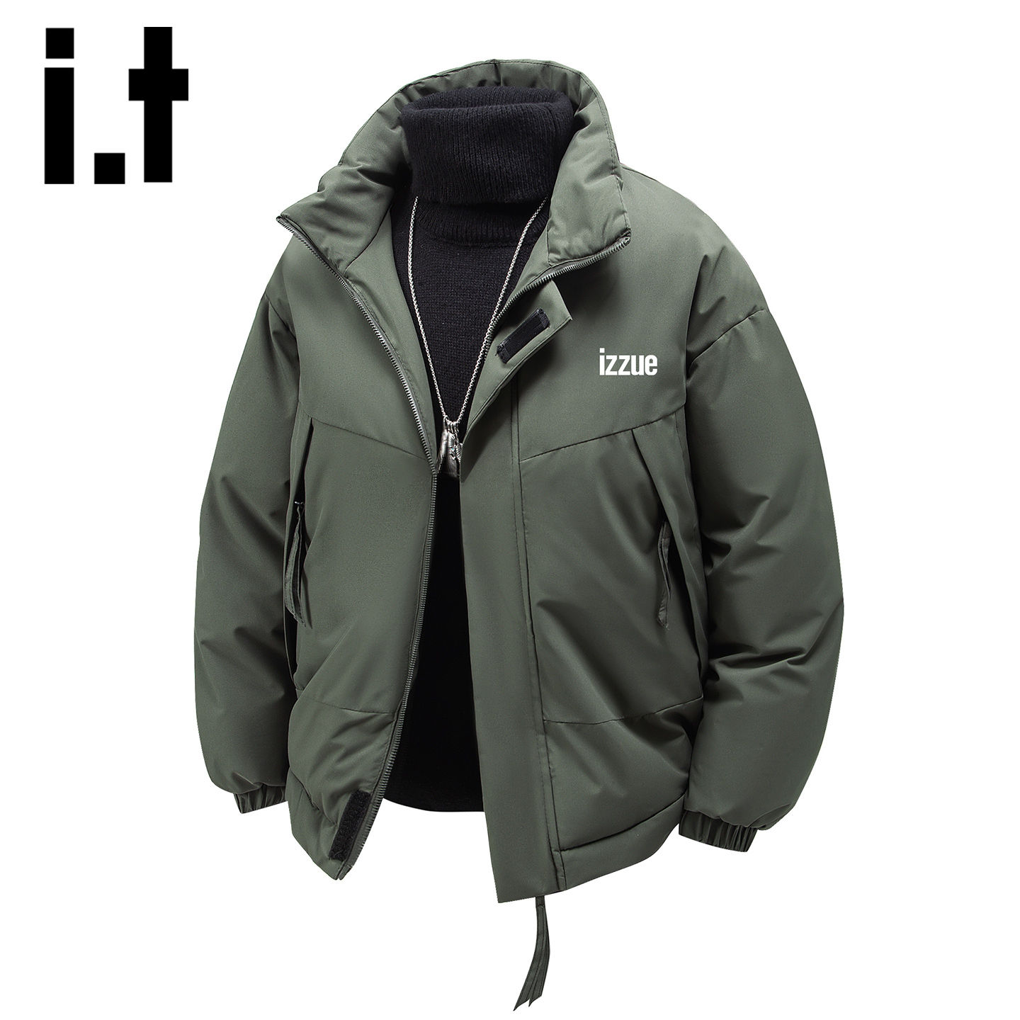 itizzue秋冬加厚保暖羽绒服男
