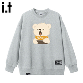 2025春秋情侣款 izzue原创重磅圆领无帽潮牌卫衣男女款 上衣3P