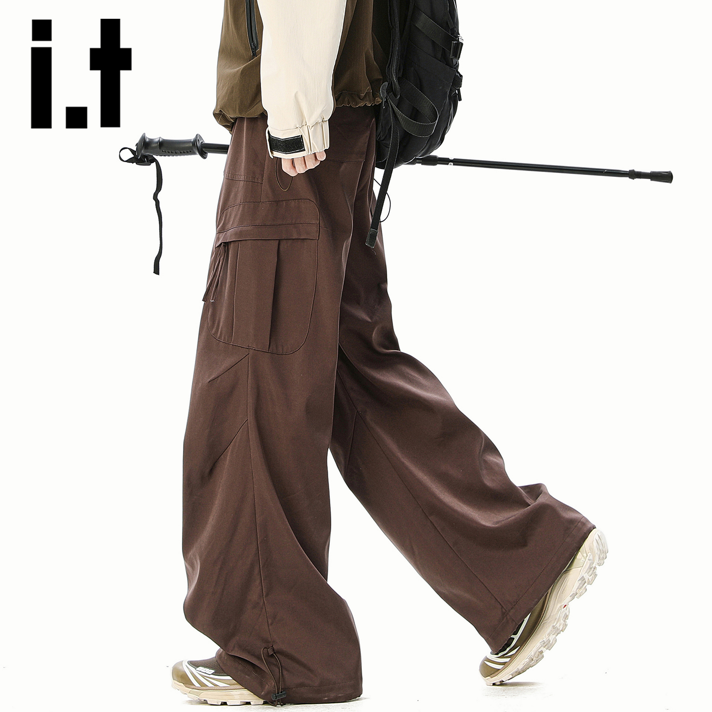 itizzue机能风工装运动冲锋裤男