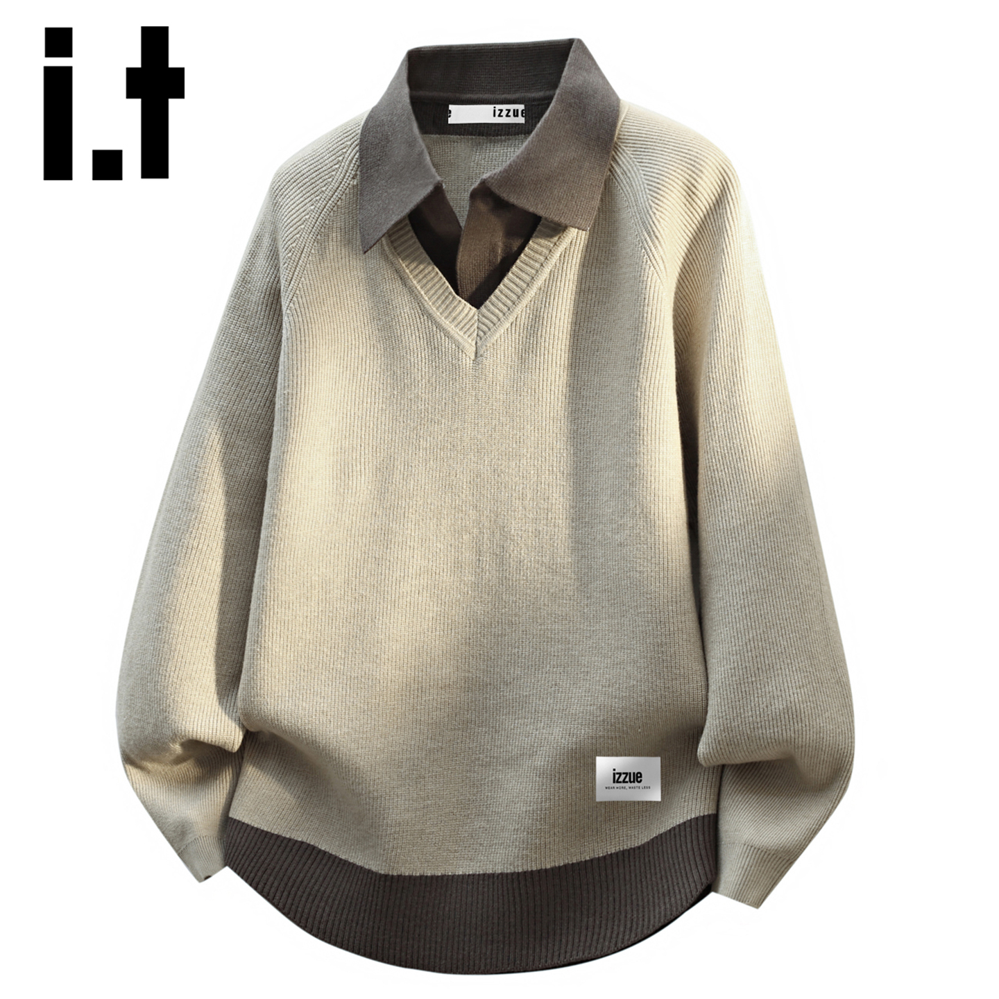 itizzue美式慵懒假两件毛衣