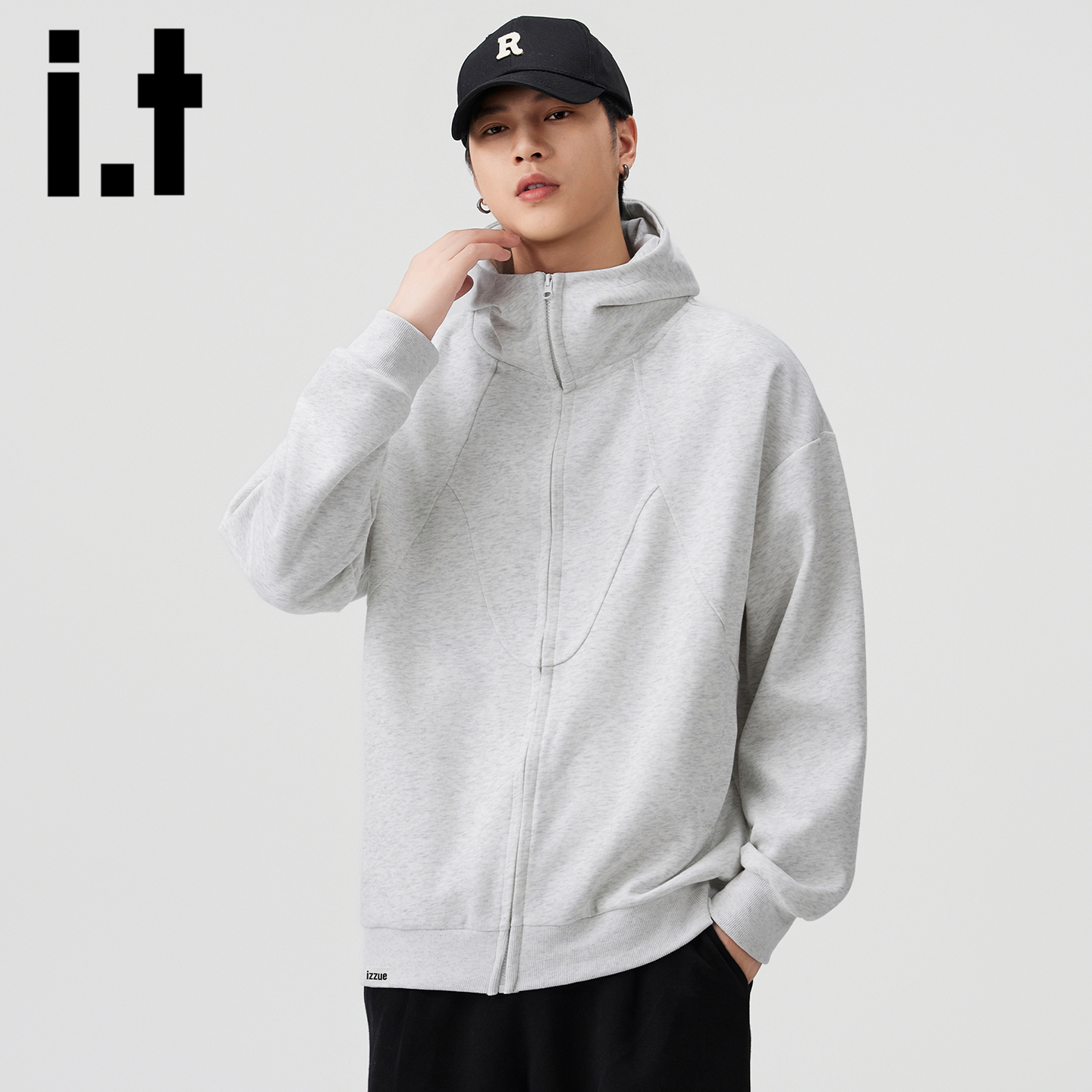 itizzue重磅开衫卫衣男秋冬季