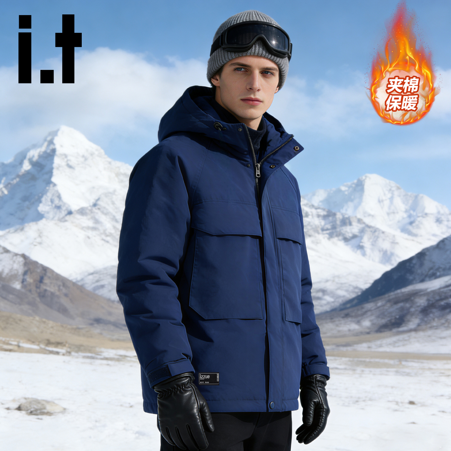 it棉服男官方新款工装外套