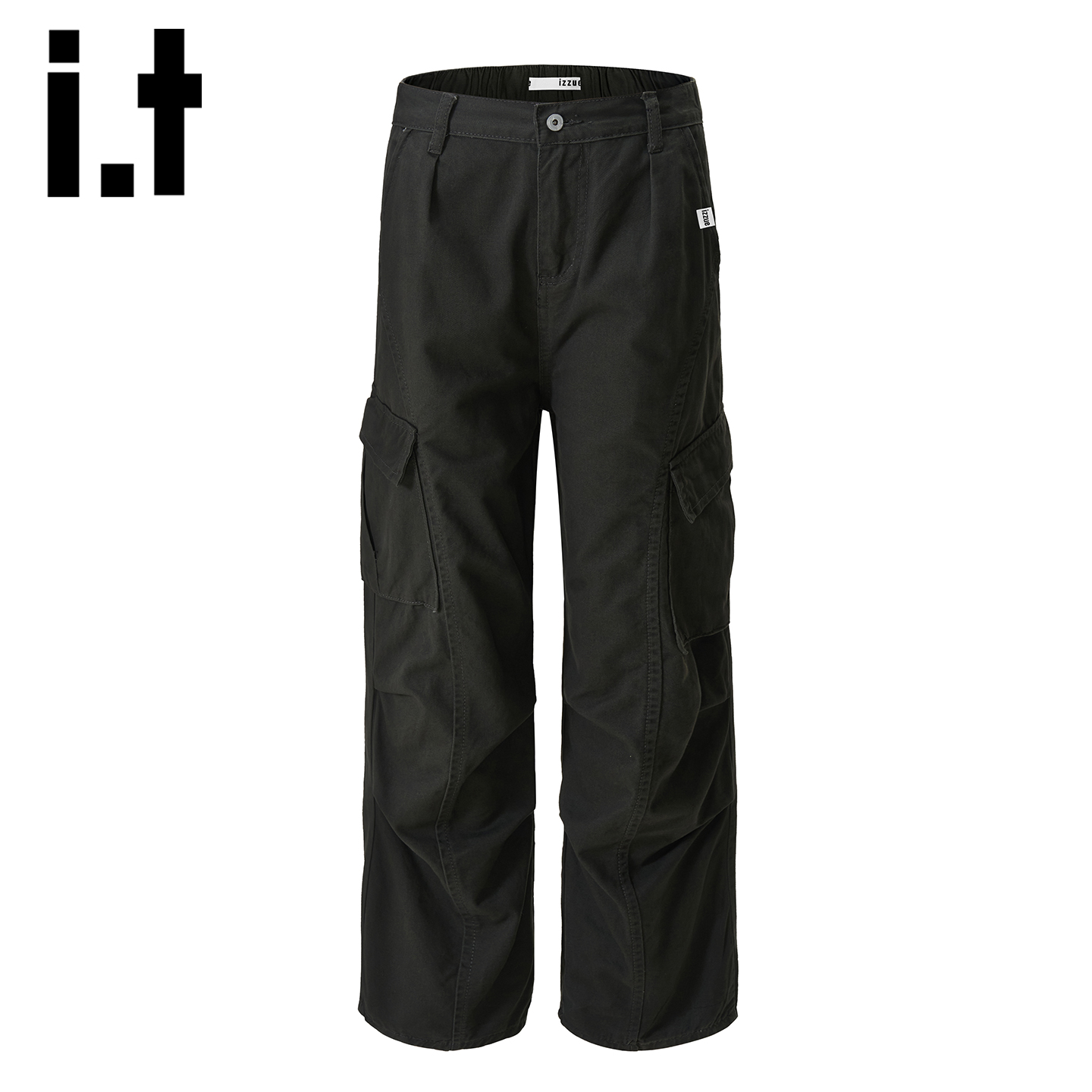 itizzue美式复古阔腿工装裤男