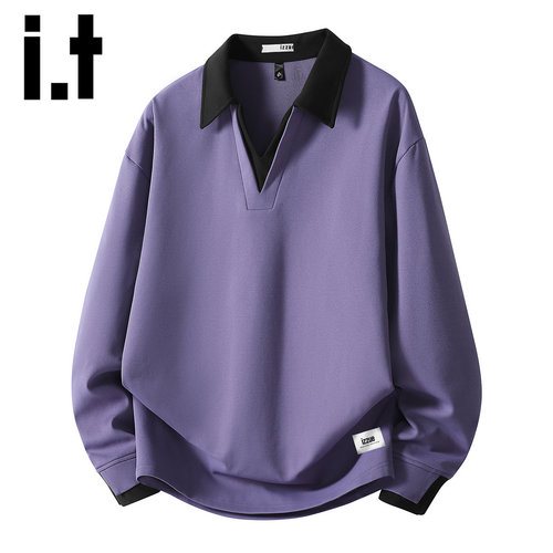 itizzue假两件卫衣男款春秋季