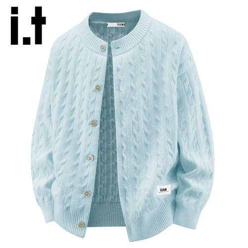 itizzue美式慵懒风圆领开衫