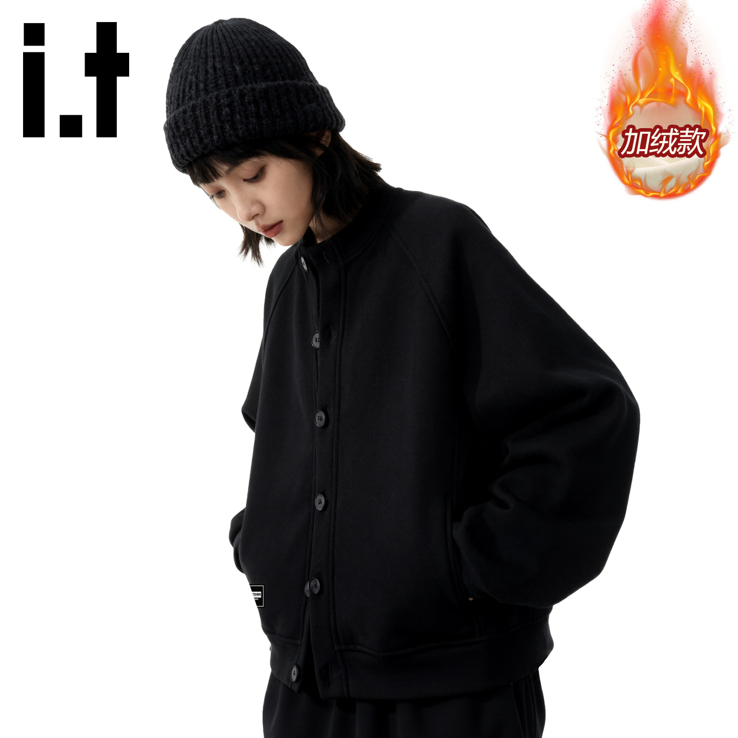 it卫衣女加绒休闲复古风上衣