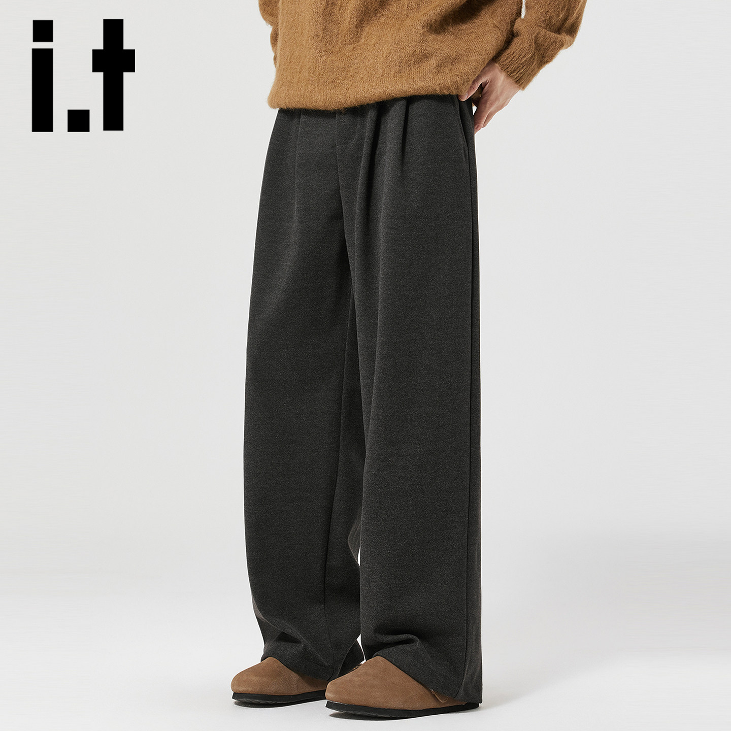 it izzue潮牌松弛感慵懒糯米裤子男士春秋重磅弯刀阔腿休闲卫裤Y,男装,休闲裤,淘宝优惠券,粉丝福利购,淘宝优惠卷