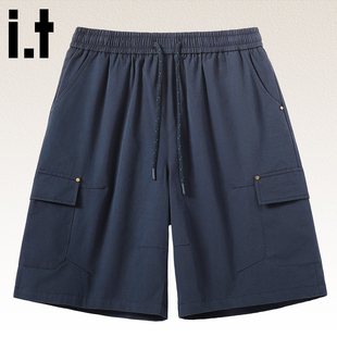 it izzue潮牌重磅短裤男款夏季新款海边度假沙滩裤子纯棉五分裤4P