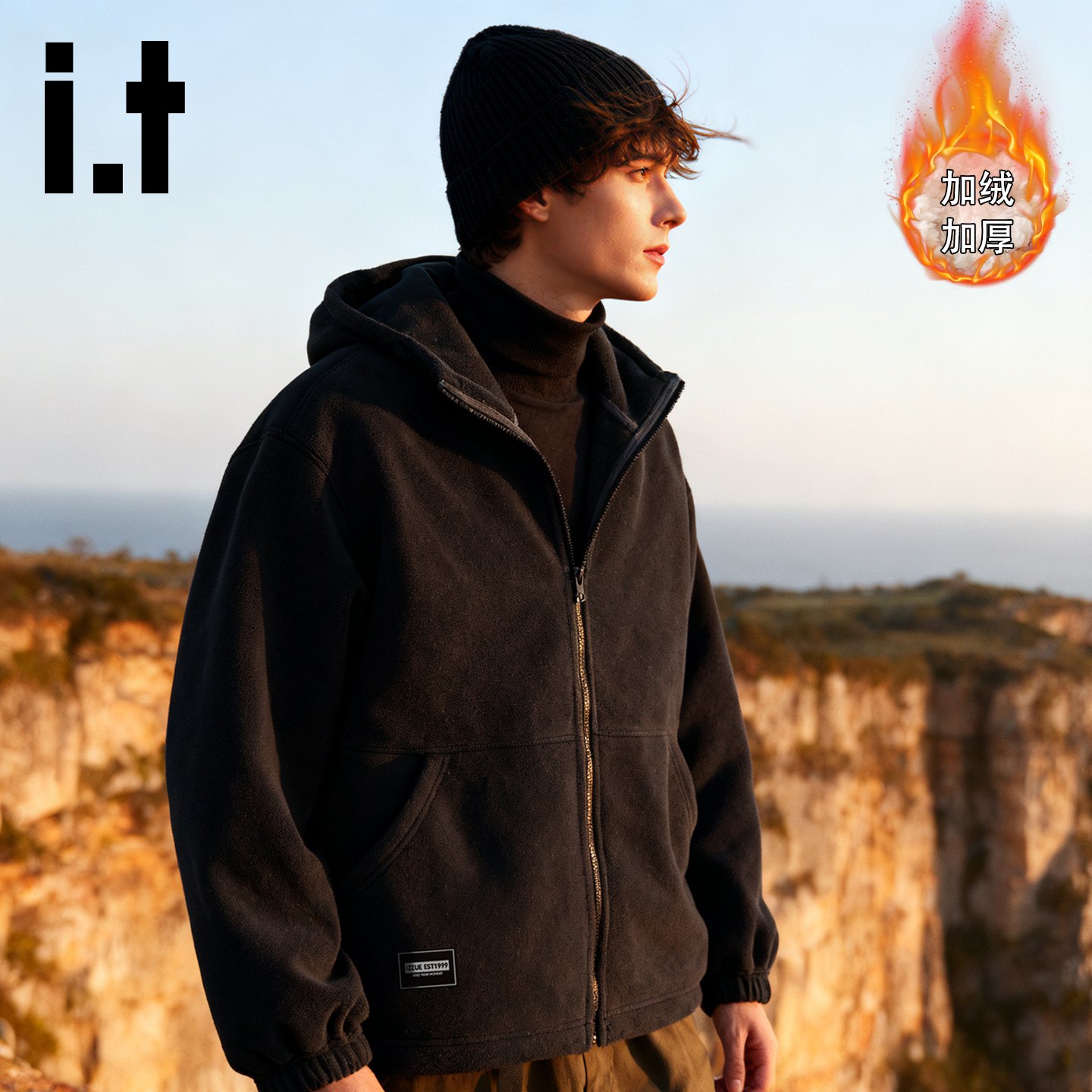 it外套男加绒冬季保暖夹克