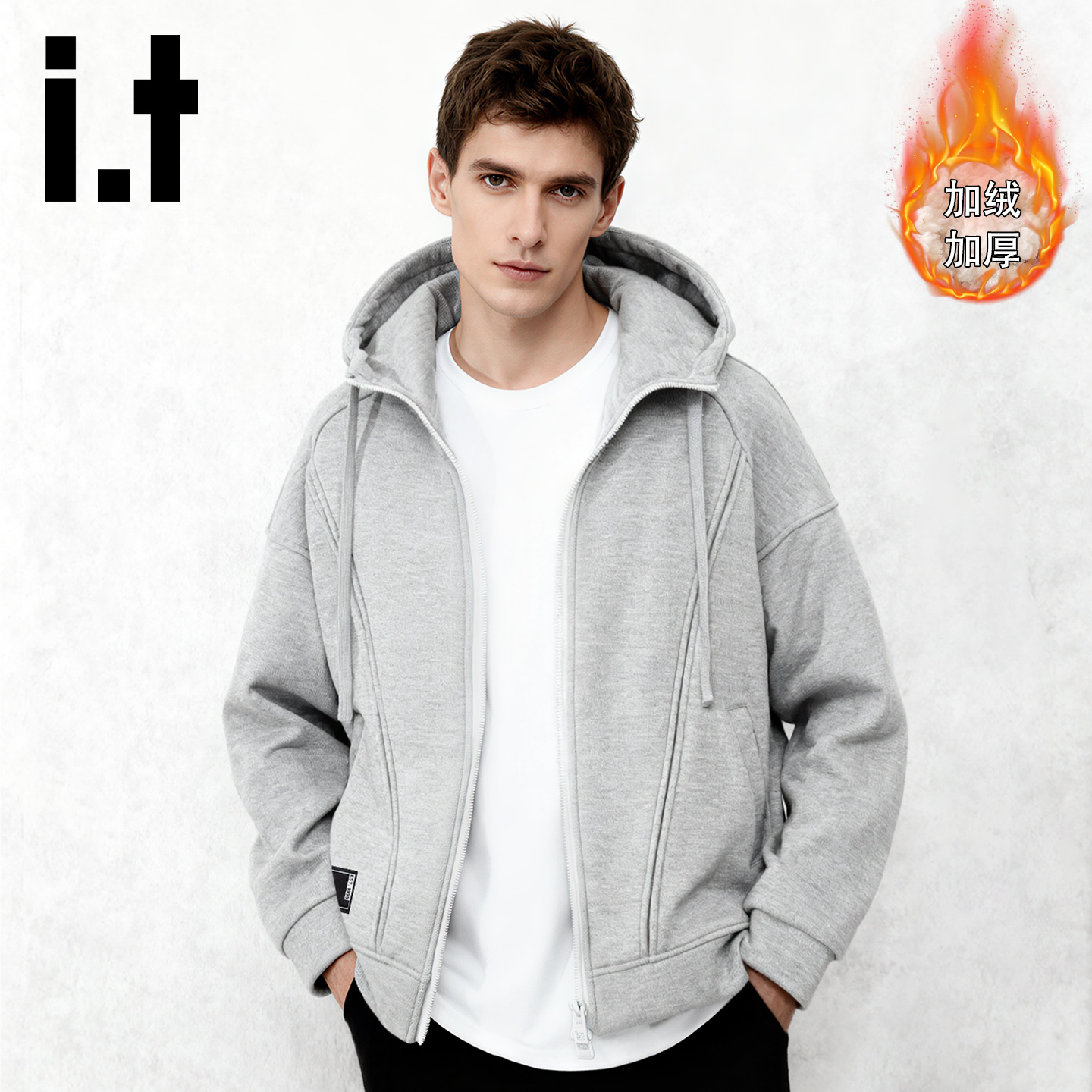 it外套男潮流美式复古卫衣