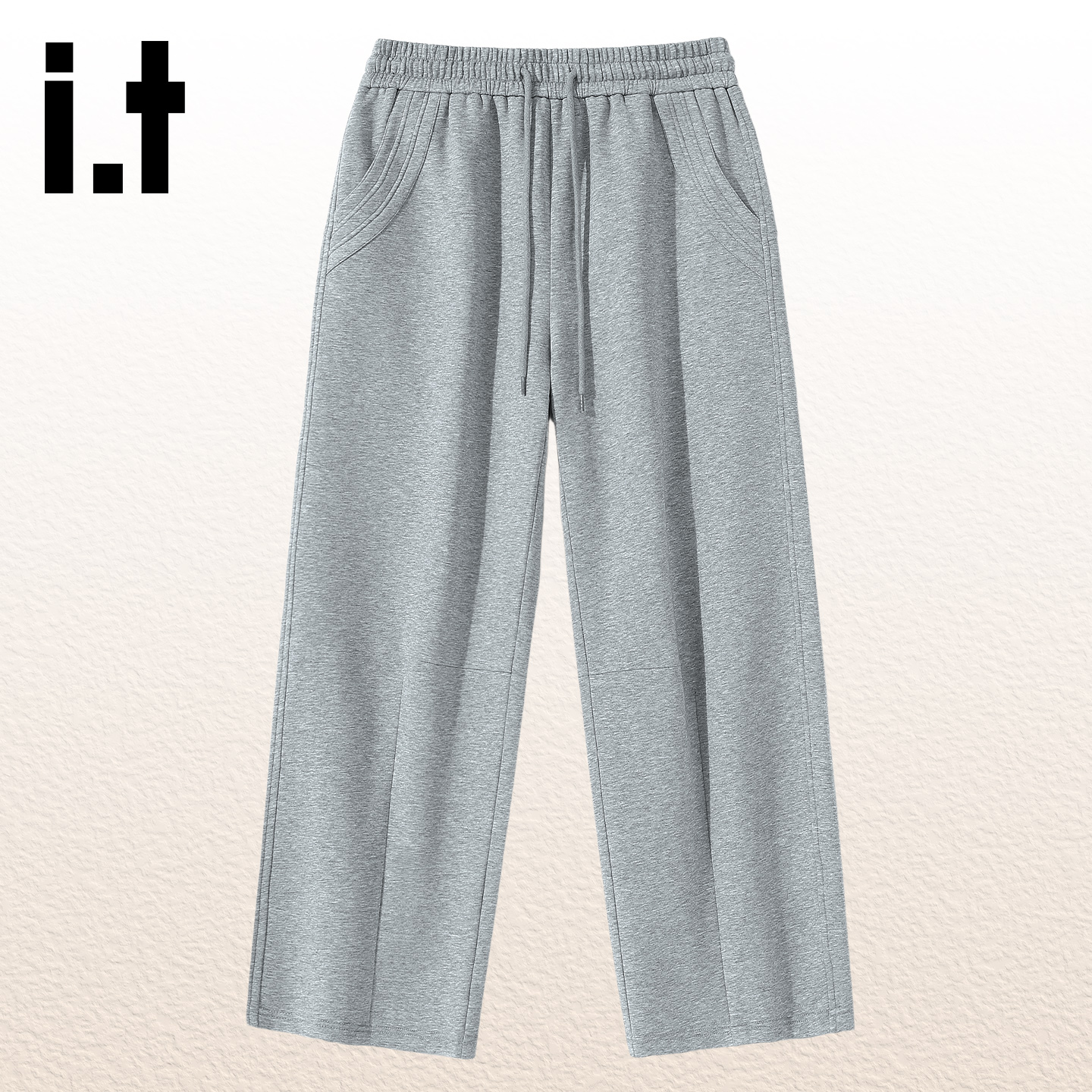 it izzue直筒休闲裤男女款情侣通勤跑步运动裤子春秋季新款卫裤4P