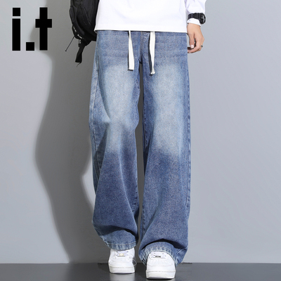 itizzue牛仔裤男秋冬季新款美式