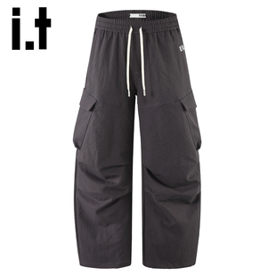 izzue美式 户外宽松直筒裤 重磅舒适休闲弯刀裤 2025秋季 子Y 男士