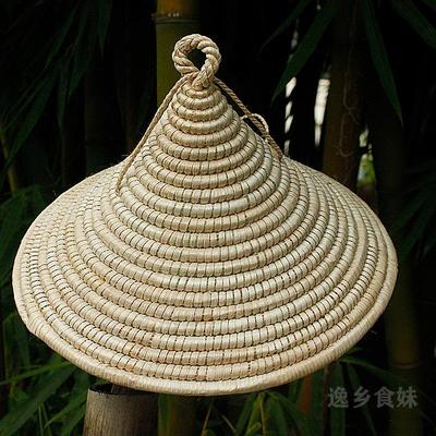 云南纯手工蒸饭木蒸蒸锅草编锅盖石锅鱼柴火灶蒸汽专用家用尖锅盖