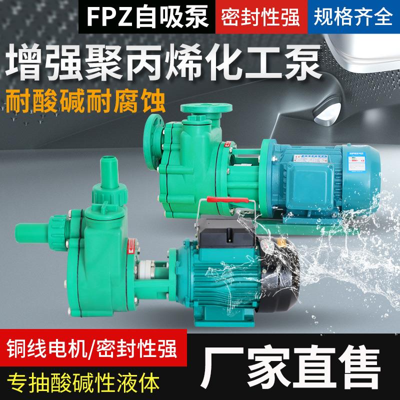 包邮FPZ自吸泵FP离心泵增强聚丙烯耐腐蚀耐酸碱塑料化工脱硫泵