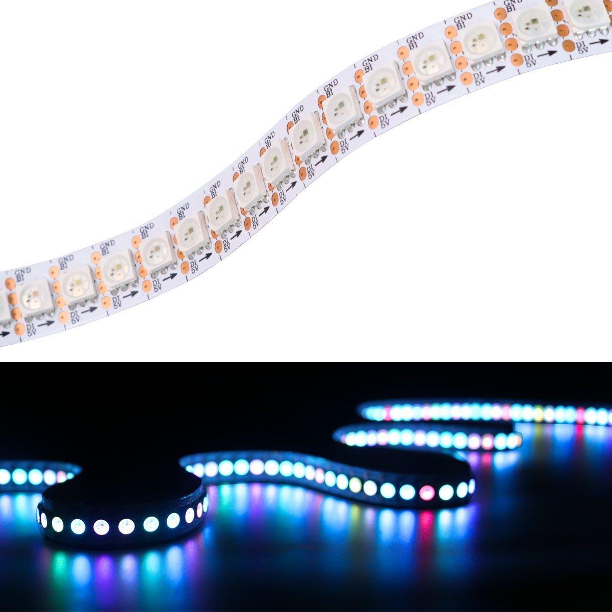 WS2813 LED 灯带 5050 RGB 断点续传 30 60 144灯全彩灯条 5V