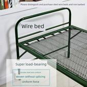 折叠式 钢丝单人床钢丝床铁床加厚老式 1.0米铁制可拆卸折叠床家用