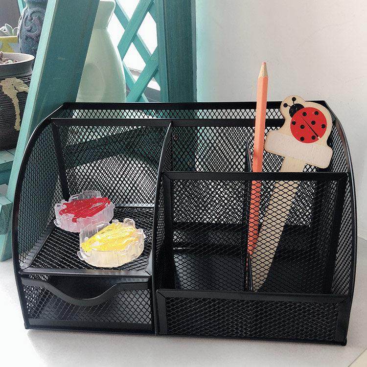 金属笔筒桶创意简约大小学生七格文具整理盒办公室用品桌面收纳盒,文具电教/文化用品/商务用品,笔筒,淘宝优惠券,粉丝福利购,淘宝优惠卷