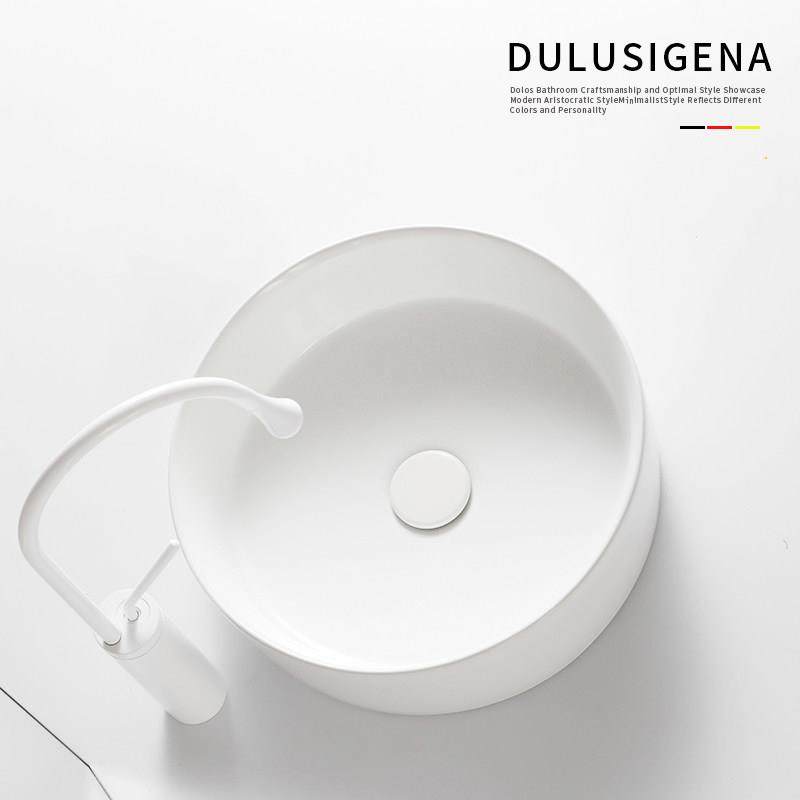 圆形台上盆薄边洗手盆家用阳台小尺寸陶瓷洗脸台盆化妆室迷你单水