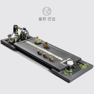 家用全自动一体茶海 乌金石茶盘轻奢现代简约流水茶台功夫茶具套装