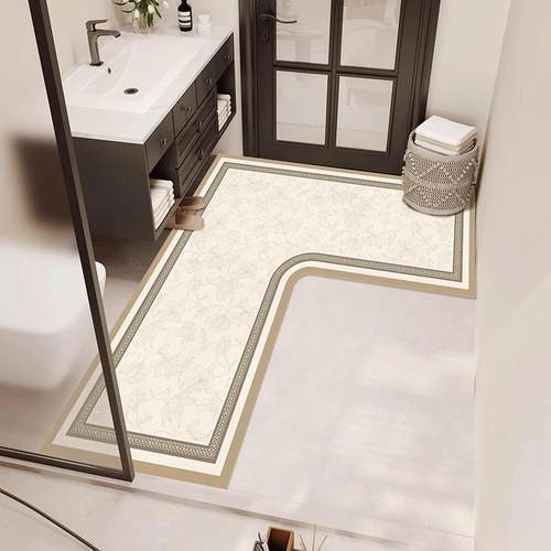 7字型浴室专用地垫L型拐角卫生间吸水防滑脚垫耐脏厕所硅藻泥地毯