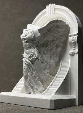 胜利女神覆古桌面艺术雕塑书架酒柜商业软装摆件书靠扩香石礼物