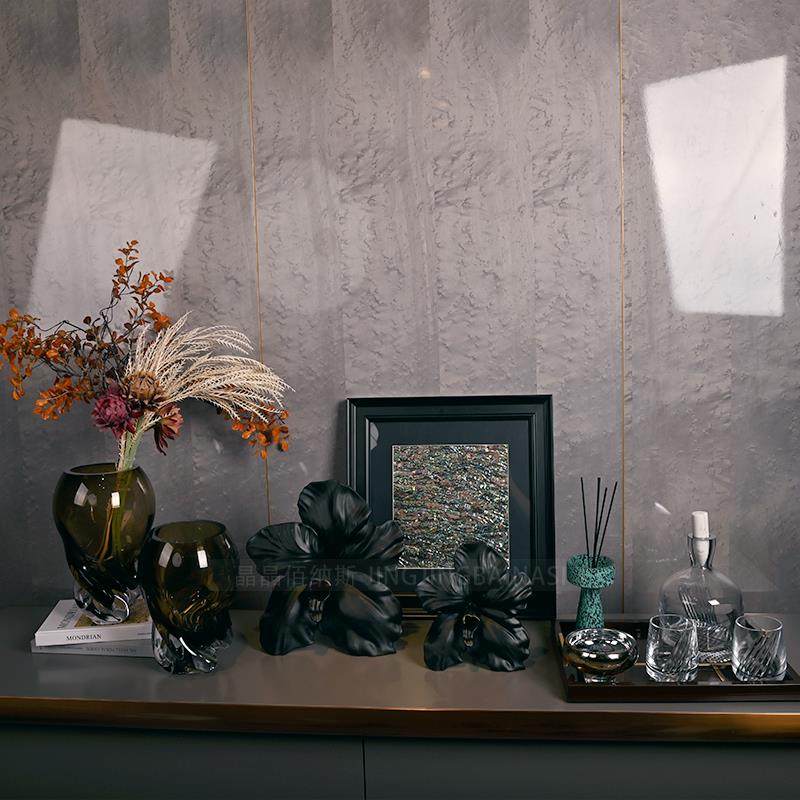 现代轻奢艺术琉璃摆件样板间花瓶客厅售楼处餐厅茶几搭配装饰摆件,家居饰品,花瓶,淘宝优惠券,粉丝福利购,淘宝优惠卷