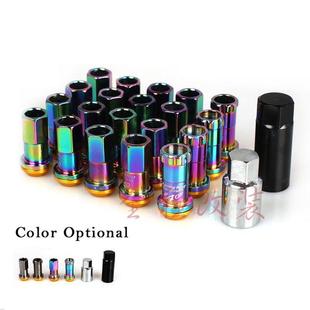 螺母螺帽45MM 通用锻造钢小孔径防盗长款 R40汽车改装 偏心轮毂螺丝