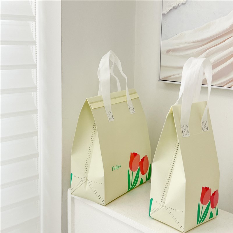 奶茶打包袋咖啡外卖保温袋无纺布铝箔单杯一次性打包袋定制