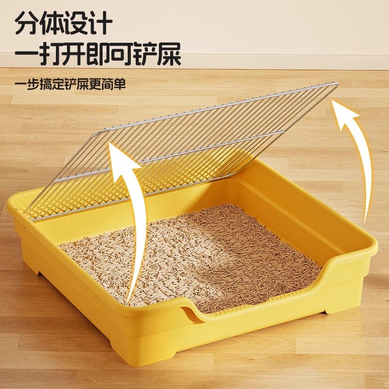 萌宠狗狗厕所中小型犬尿盆不锈钢网架防踩屎砂盆定点排便屎盆