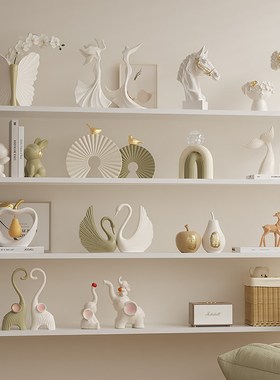 奶油风装饰摆件展示柜样板房客厅电视柜酒柜餐边柜高级感乔迁新居