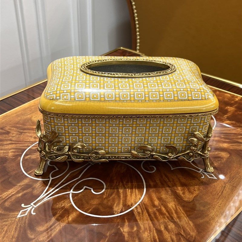 英式古典铜加陶瓷方形平底碟子摆件别墅客厅餐厅桌面装饰储物蝶,餐饮具,餐用托盘,淘宝优惠券,粉丝福利购,淘宝优惠卷