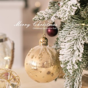 圣诞装饰品圣诞球彩球挂饰球diy圣诞树装饰挂件橱窗装饰场景布置